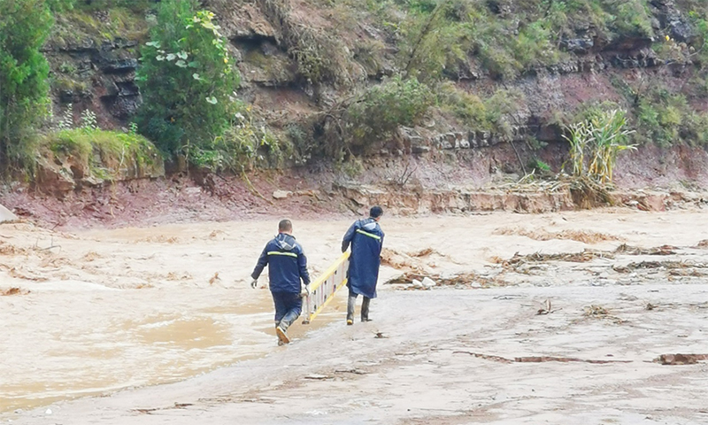 連日來，山西晉中市、呂梁市、臨汾市等地出現大范圍強降水。