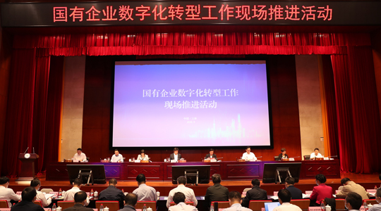 任洪斌出席国有企业数字化转型工作现场推进活动
